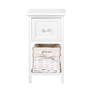 2 PCS Artiss Bedside Table - White Deals499