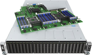 INTEL 2U Rackmount Server, Xeon Silver 4216,(1/2), 64GB RAM, 4 x 960GB SSD (4/24) , LSI3108+BBU, 1300w PSU, 2 x 10GB, RMM, 3 Yr Warranty INTEL