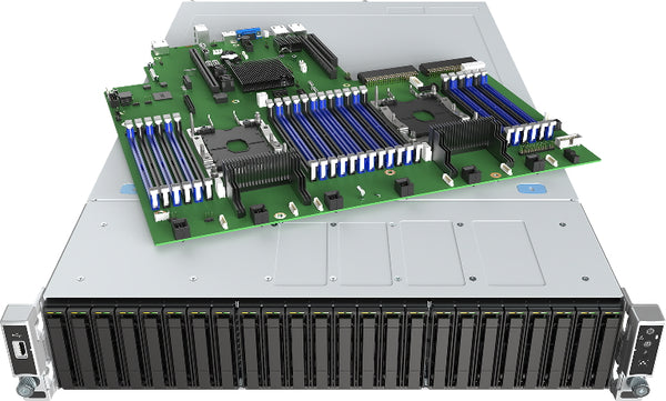 INTEL 2U Rackmount Server, Xeon Silver 4216,(1/2), 64GB RAM, 4 x 960GB SSD (4/24) , LSI3108+BBU, 1300w PSU, 2 x 10GB, RMM, 3 Yr Warranty INTEL