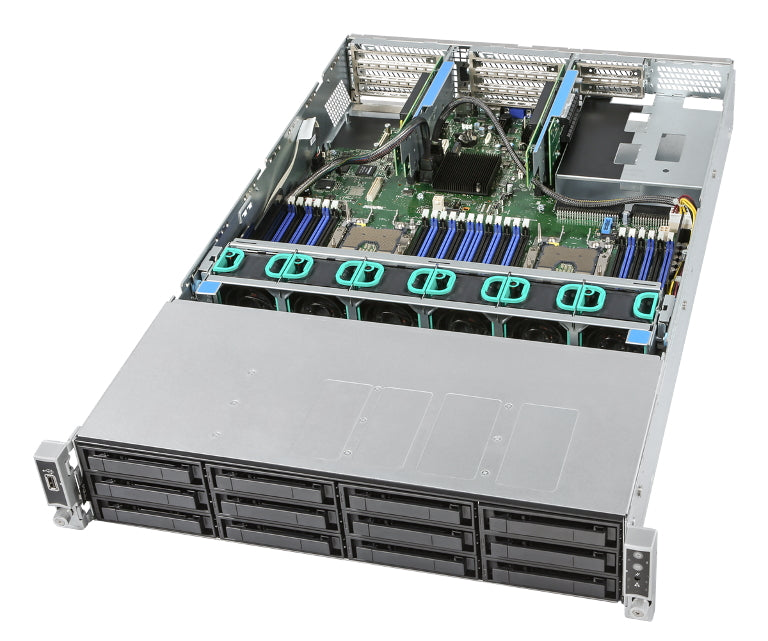 INTEL Prebuilt Server, 2U Rackmount, Xeon 3204 (1/2), 32GB ECC RAM (2/24) , 3.5' x 12 HDD Bays, 8port LSI3108, BBU, 10Gbe, 1100w RPS, 3 Yr Warranty INTEL