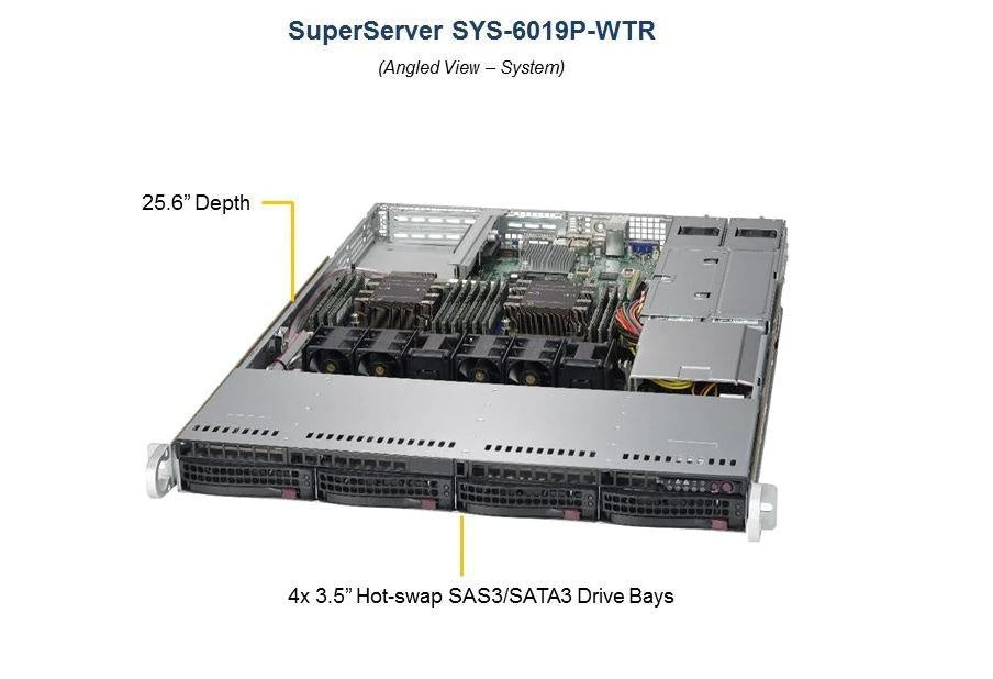 SUPERMICRO 1RU Workstation, Xeon Silver 4110 (1/2) 32GB RDIMM (1/12) 4 x 3.5' HDD HS, 1 x 512GB M.2, 2 x 1Gbe, 750W RPSU (2/2) 3 Year Onsite NBD Warranty SUPERMICRO