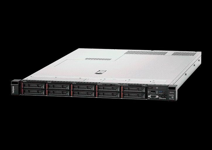 LENOVO ThinkSystem SR630 1U Rack Server, 1xIntel Xeon Silver 4208, 8 x 2.5' HS HDD Bays, 1x16GB 2Rx8, HW RAID 530-8i PCIe, 1x750W, 3 Year NBD LENOVO