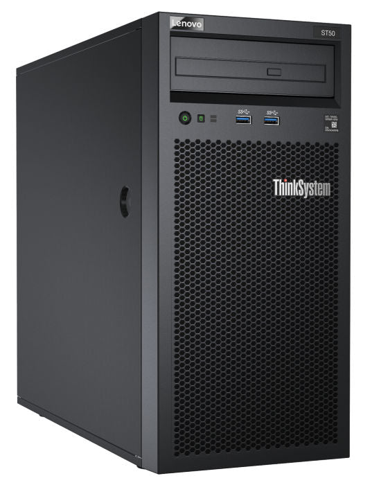 LENOVO ThinkSystem ST50 4U Tower Server, 1 x Intel Xeon E-2246G 3.6GHz, 1x16GB 2Rx8, SW RD, 4 x 3.5' Non-HS Bays 1 x Fixed PSU, 3 Year NBD LENOVO