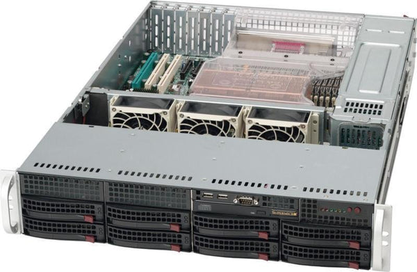 SUPERMICRO 2RU Server Chassis, Rackmount, 8 x 3.5' Hotswap HDD Bays, eATX, DVD Option, 700W RPSU SUPERMICRO