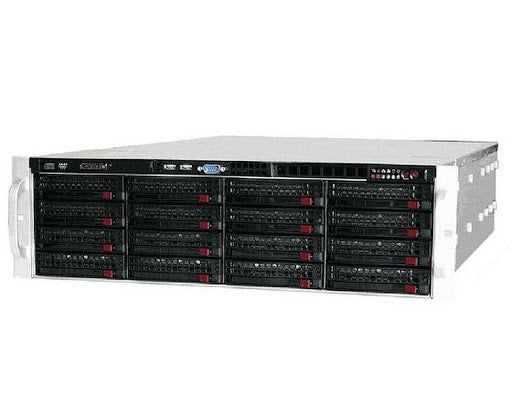 SUPERMICRO 3RU Rackmount Server Chassis, 16 x 3.5' Hotswap HDD, Direct Attached SAS2 Backplane , 800W Redundant Gold PSU SUPERMICRO