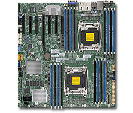 SUPERMICRO X10DRH-C-B Server Motherboard, E-ATX, Intel C612, Dual LGA 2011, E5-2600 v4/v3, 16x DDR4-2133MHz, 2x GBe Lan, 1x PCI-E x16, 6x PCI-E x8 SUPERMICRO