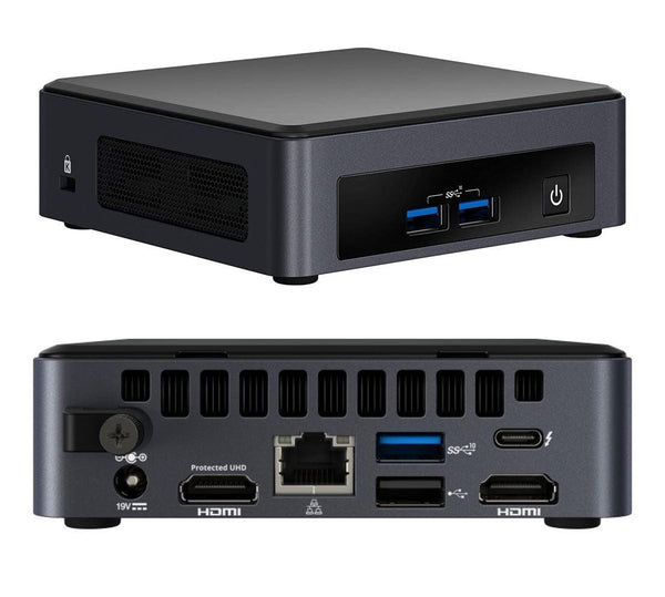 INTEL NUC 8 Pro Kit Mini PC i3-8145U 2xDDR4 SODIMM M.2 SSD 24x7 3xDisplays 2xHDMI DP1.2 USB-C Thunderbolt 3 4xUSB GBLAN WiFi5 BT5 VESA~Power Cord Requ INTEL