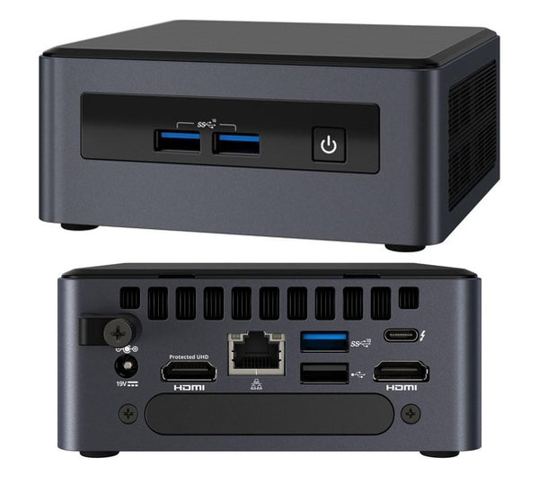 INTEL NUC 8 Pro Kit Mini PC i7-8665U 2xDDR4 SODIMM 2.5' HDD M.2 SSD 24x7 vPRO RAID 3xDisplays 2xHDMI DP1.2 USB-C Thunderbolt 3 4xUSB GBLAN WiFi5 BT5 V INTEL
