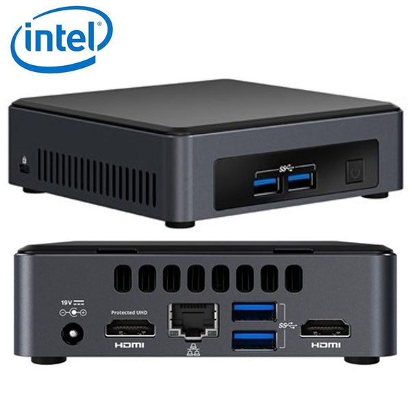 INTEL NUC mini PC i3-7100U 2.4GHz 2xDDR4 SODIMM M.2 SSD 2xHDMI 2xDisplays GbE LAN Wifi BT 4xUSB3.0 24/7 for DS POS Thin Client INTEL