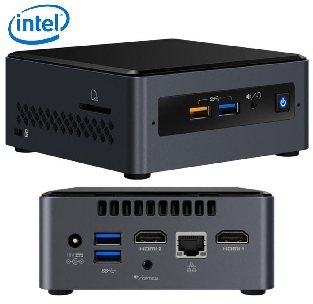 INTEL NUC mini PC J4005 2.7GHz 2xDDR4 SODIMM 2.5' HDD 2xHDMI 2xDisplays GbE LAN WiFi BT 4xUSB3.0 2xUSB2.0 for Digital Signage POS BOXNUC7CJYH4 INTEL