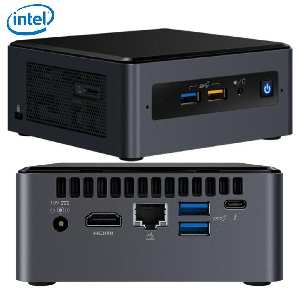 INTEL NUC mini PC i7-8559U 4.5GHz 2xDDR4 2.5' HDD M.2 SSD HDMI USB-C (DP1.2) 3xDisplays GbE LAN WiFi BT 5xUSB3.1 No power Cord ~SYI-BOXNUC8I7BEH4~Powe INTEL