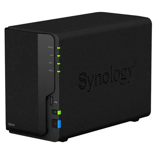 SYNOLOGY DiskStation DS218 2-Bay 3.5' Diskless 1xGbE NAS (Tower) (HMB), Realtek RTD1296 quad-core 1.4GHz, 2GB RAM, 2xUSB3, 1xUSB2, 1 x 1GbE (RJ-45) SYNOLOGY