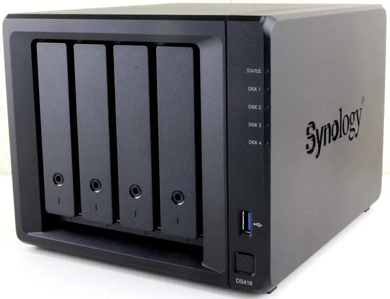 SYNOLOGY DiskStation DS418 4-Bay 3.5' Diskless 2xGbE NAS (HMB), Realtek RTD1296 quad-core 1.4GHz, 2GB RAM, 3 x USB3.0 - 2 Year Warranty SYNOLOGY