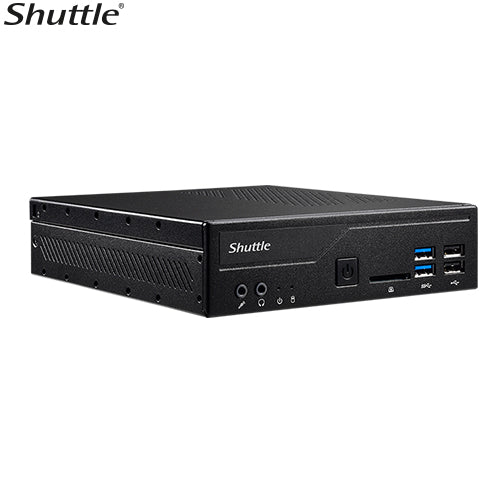 SHUTTLE DH410 XPC Slim 1.3L Barebone - H410, LGA1200, 2x DDR4 SODIMM, 1x 2.5' Bay, 1x M.2, 4K Dual Display, DP+HDMI, 2x RS232, 4x USB3.0+3x USB2. SHUTTLE
