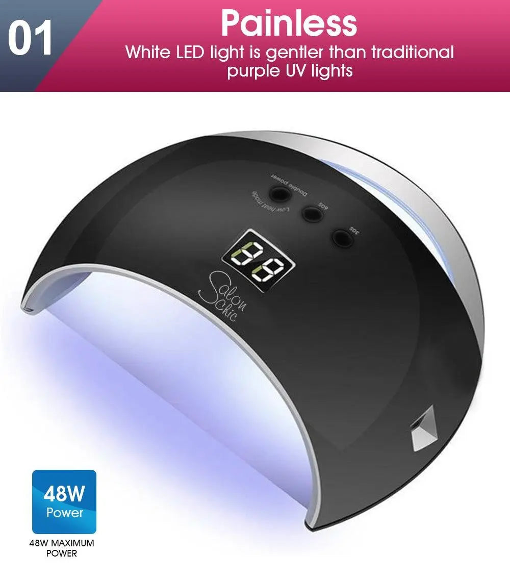 Salon Chic LED UV Nail Lamp Gel Polish Dryer Manicure Curing Smart Sensor Light Deals499