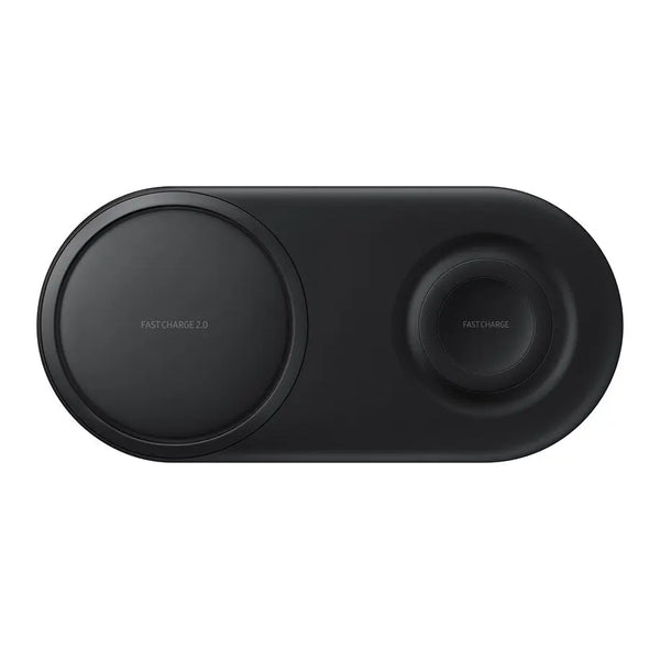 Samsung Wireless Charger Duo Pad Black- Charge 2 Devices at Once-Wirelessly, Large Fast Charge 2.0 12W Charging Pad, Small Fast Charge 7W Charging Pad SAMSUNG