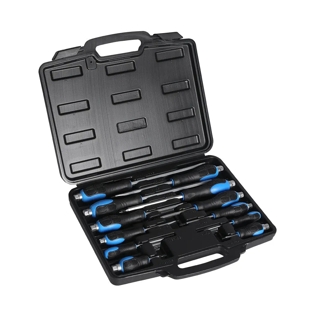Screwdriver Set 12PCS Cr-V Magnetic Tip Hex End  Automotive Workshop Hand Tool Deals499