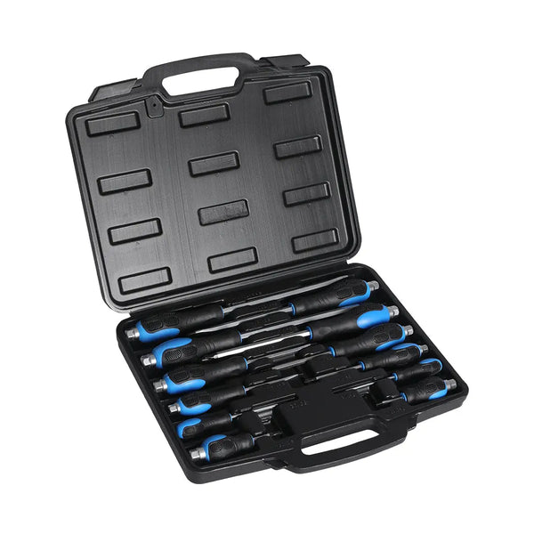 Screwdriver Set 12PCS Cr-V Magnetic Tip Hex End  Automotive Workshop Hand Tool Deals499