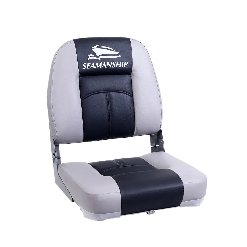 Seamanship Set of 2 Folding Boat Seats Seat Marine Seating Set Swivels All Weather Charcoal & Grey Deals499