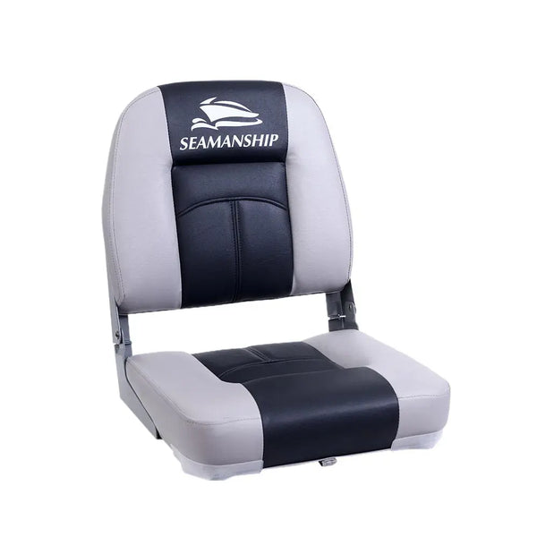 Seamanship Set of 2 Folding Boat Seats Seat Marine Seating Set Swivels All Weather Charcoal & Grey Deals499