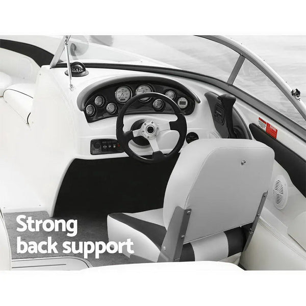Seamanship Set of 2 Folding Swivel Boat Seats - Grey Deals499