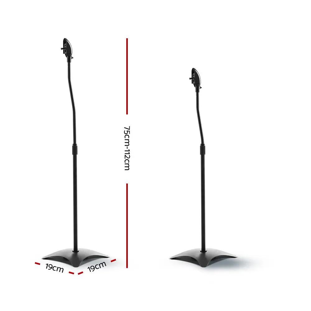 Set of 2 112CM Surround Sound Speaker Stand - Black Deals499