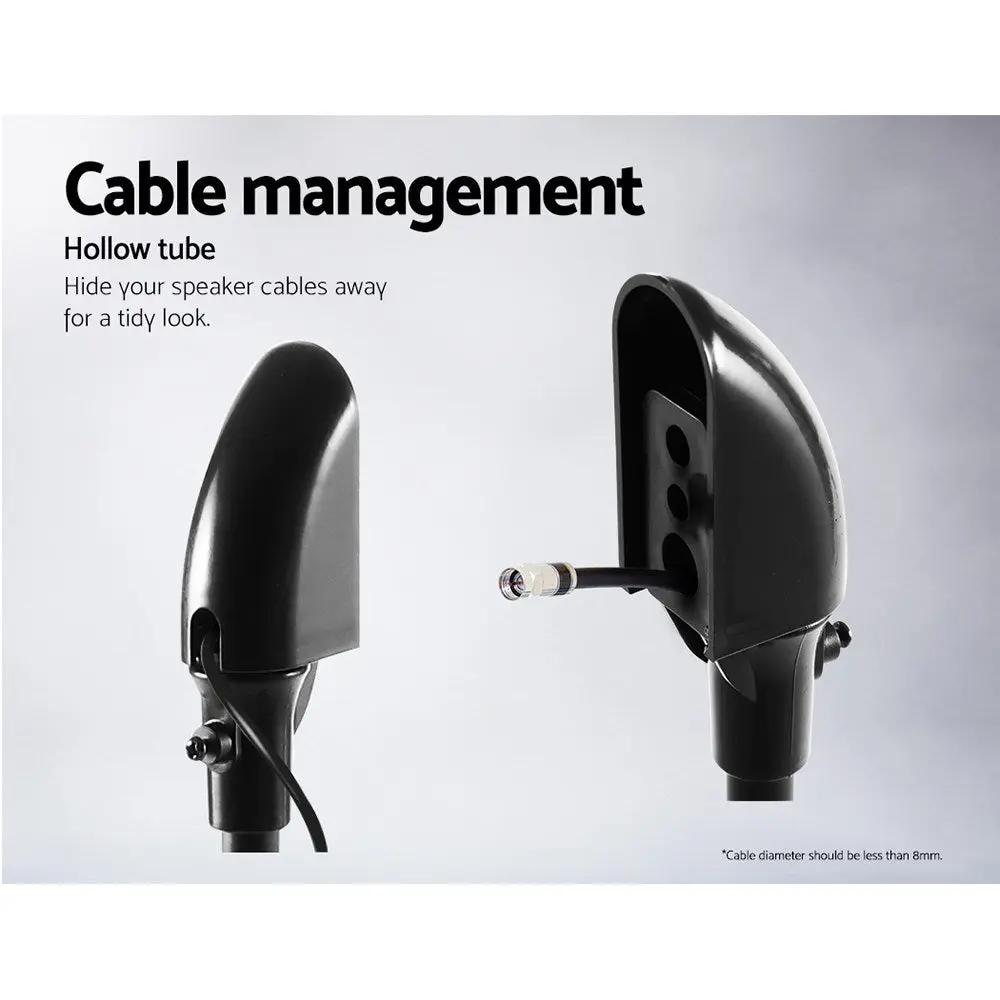 Set of 2 112CM Surround Sound Speaker Stand - Black Deals499