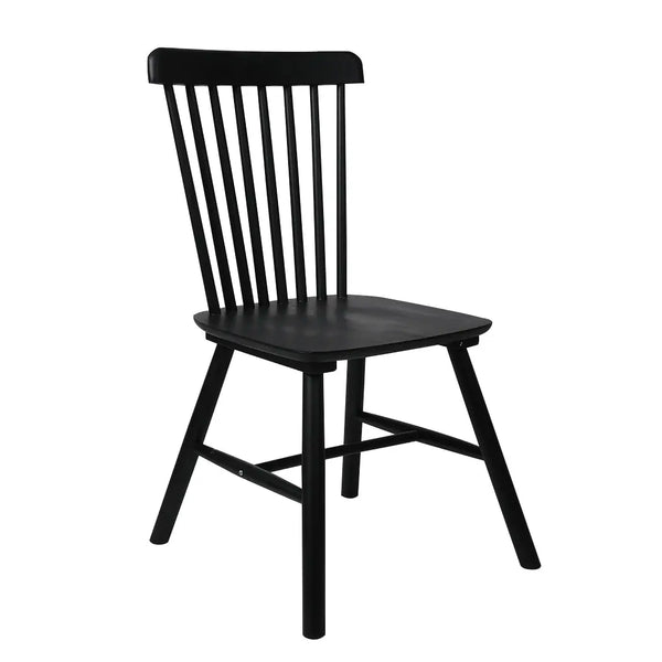 Set of 2 Dining Chairs Side Chair Replica Kitchen Wood Furniture Black Deals499