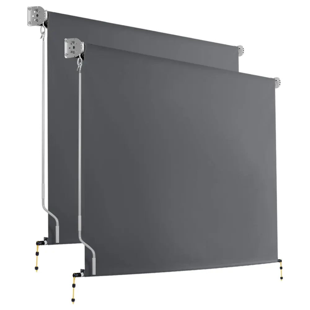Set of 2 Instahut Outdoor Blinds Roll Down Awning Straight Drop Patio 2.4X2.5M Deals499
