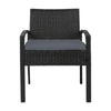 Set of 2 Outdoor Dining Chairs Wicker Chair Patio Garden Furniture Lounge Setting Bistro Set Cafe Cushion Gardeon Black Deals499