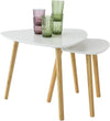 Set of 2 White Side Nesting Tables Deals499