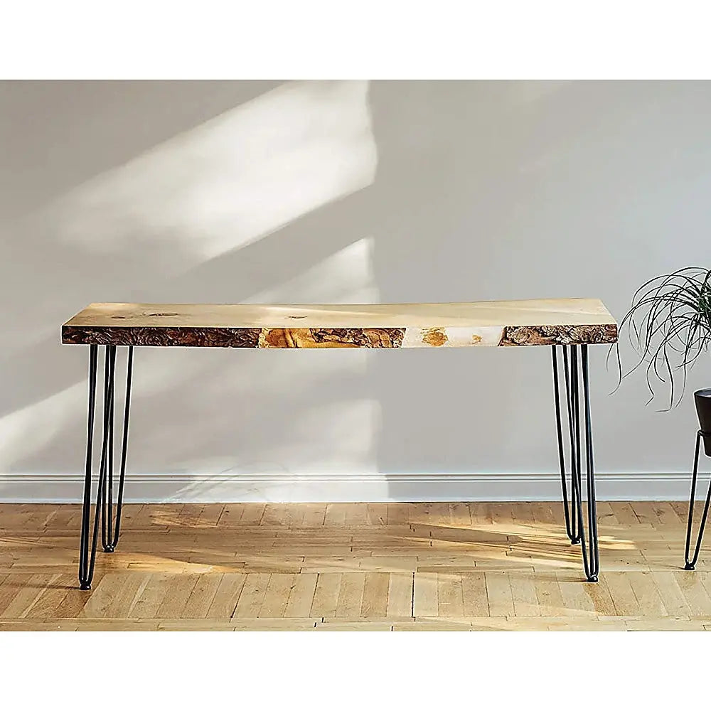 Set of 4 Industrial 3 - Rod Retro Hairpin Table Legs 12mm Steel Bench Desk - 71cm Black Deals499