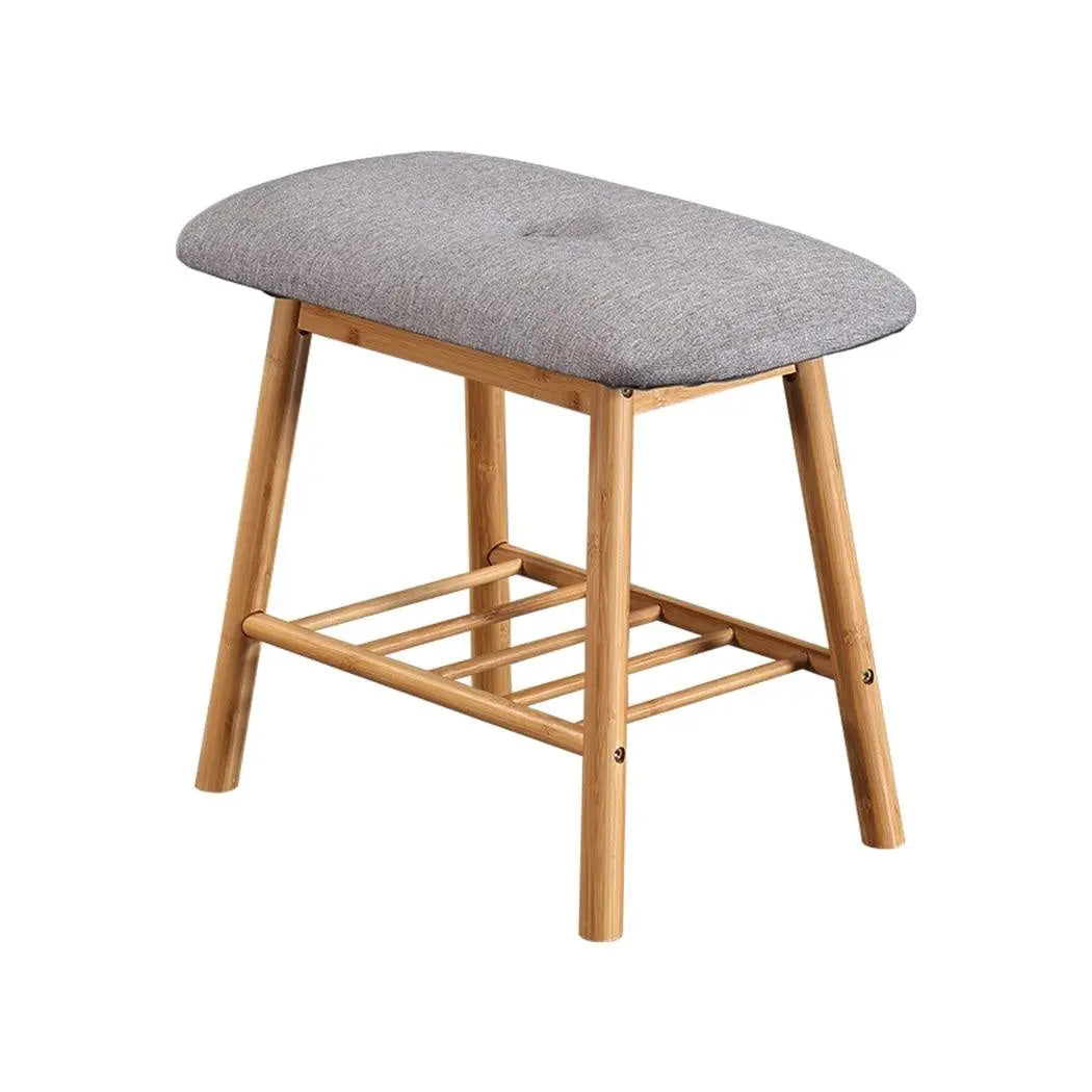 Shoe Bench Bamboo Shoes Storage Cushion Seat Rack Shelf Cabinet Organiser M Deals499