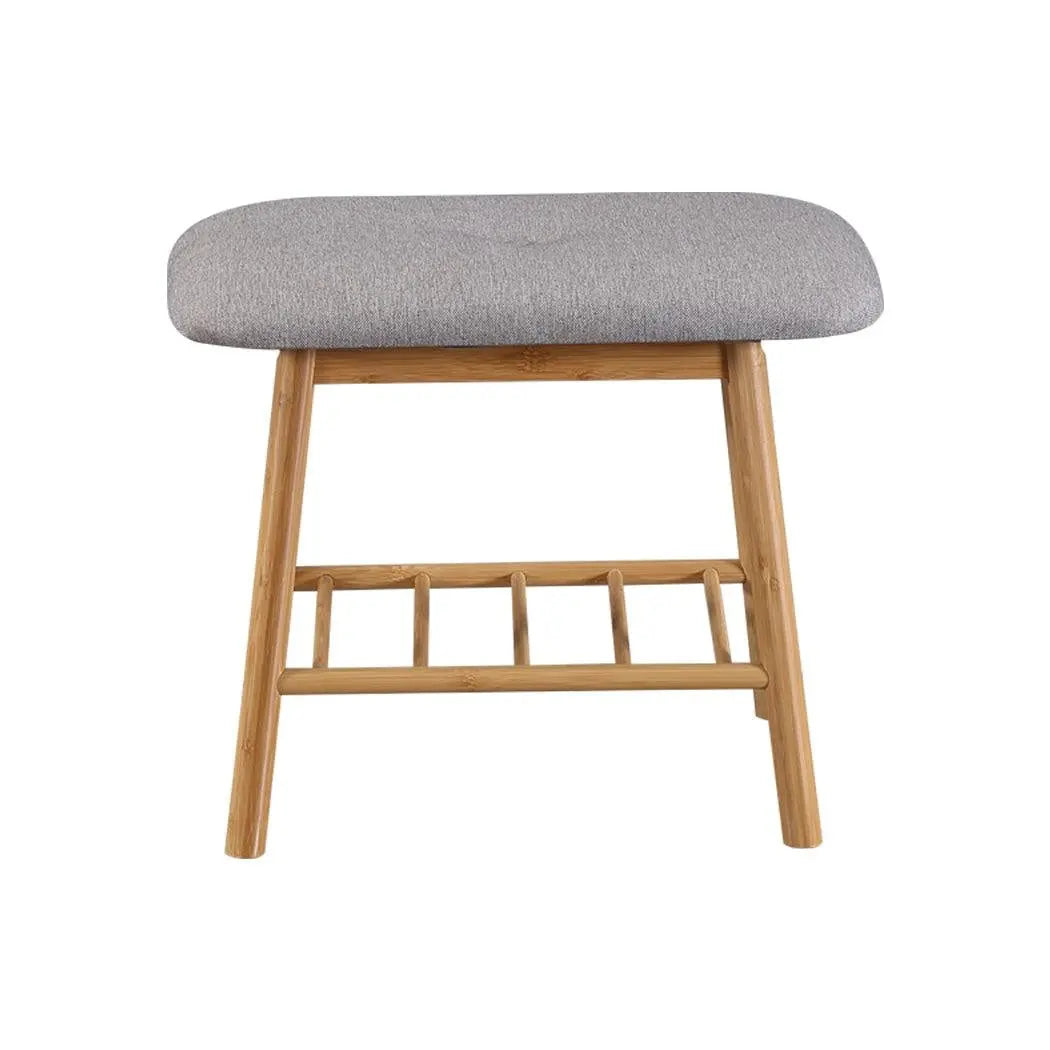Shoe Bench Bamboo Shoes Storage Cushion Seat Rack Shelf Cabinet Organiser M Deals499