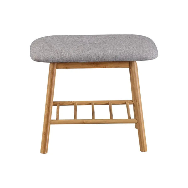Shoe Bench Bamboo Shoes Storage Cushion Seat Rack Shelf Cabinet Organiser M Deals499