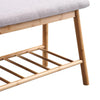 Shoe Bench Bamboo Shoes Storage Cushion Seat Rack Shelf Cabinet Organiser M Deals499