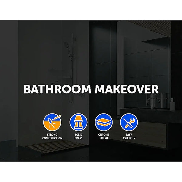 Shower Bath Mixer Tap Bathroom WATERMARK Approved - Chrome Deals499