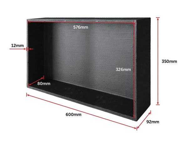Shower Niche - 350 x 600 x 92mm Prefabricated Wall Bathroom Renovation Deals499