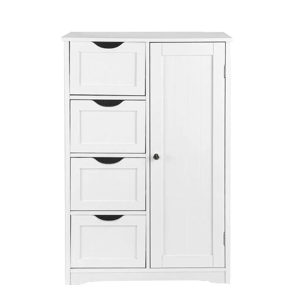 Sian Bathroom Tallboy Storage Cabinet - White Deals499