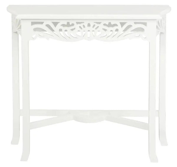 Sierra Carved Sofa Table (White) Deals499