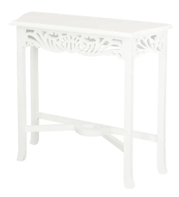 Sierra Carved Sofa Table (White) Deals499