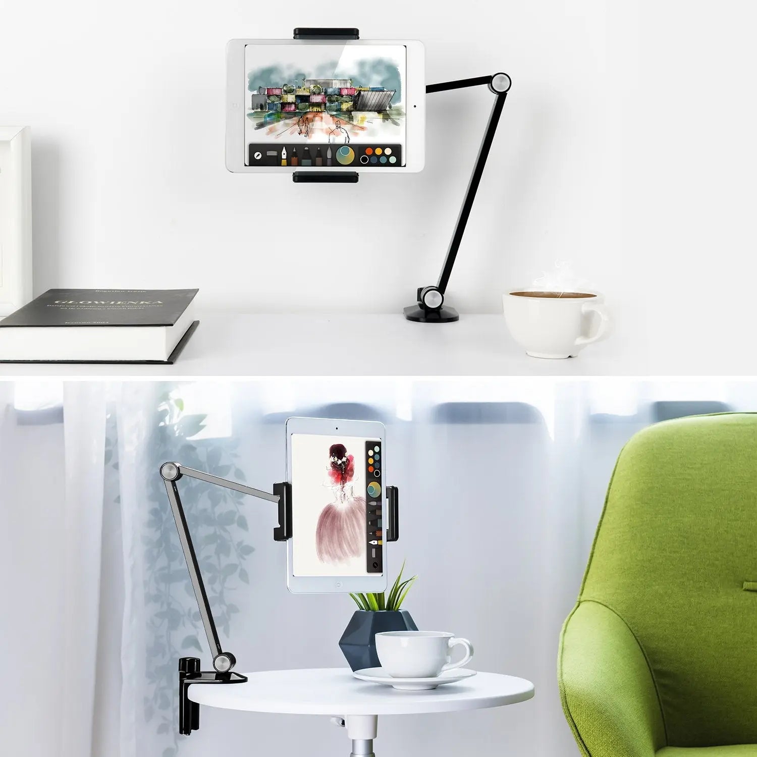 Simplecom CL519 Clamp Arm Stand for Phone and Tablet (4.5