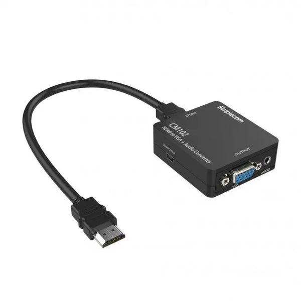 Simplecom CM102 HDMI to VGA + Audio 3.5mm Stereo Converter SIMPLECOM