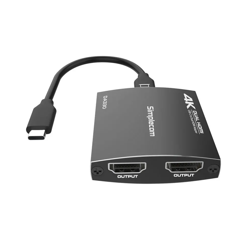 Simplecom DA330 USB-C to Dual HDMI MST Adapter 4K@60Hz with PD and Audio Out Deals499