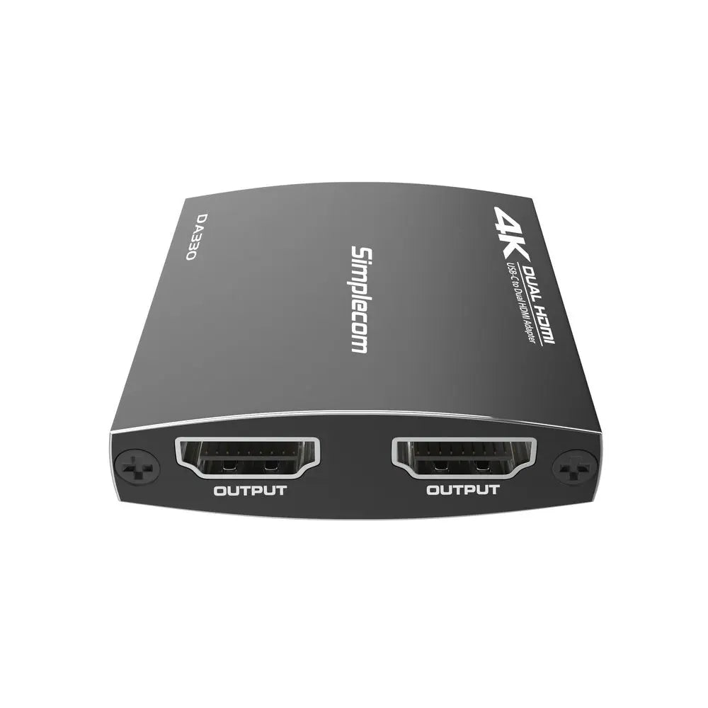 Simplecom DA330 USB-C to Dual HDMI MST Adapter 4K@60Hz with PD and Audio Out Deals499