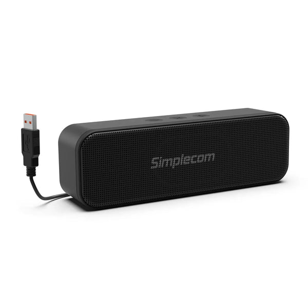 Simplecom UM228 Portable USB Stereo Soundbar Speaker Plug and Play with Volume Control for PC Laptop Deals499