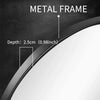 Slim Design 50CM Black Bathroom, Living Room, Hallway Mirror Round Mirror Wall Decor Metal Frame Deals499