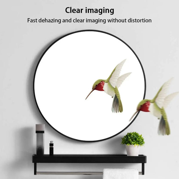 Slim Design 50CM Black Bathroom, Living Room, Hallway Mirror Round Mirror Wall Decor Metal Frame Deals499
