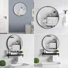 Slim Design 50CM Black Bathroom, Living Room, Hallway Mirror Round Mirror Wall Decor Metal Frame Deals499