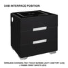 Smart Bedside Tables Side 3 Drawers Wireless Charging USB Left Hand Nightstand LED Light AU Black Deals499